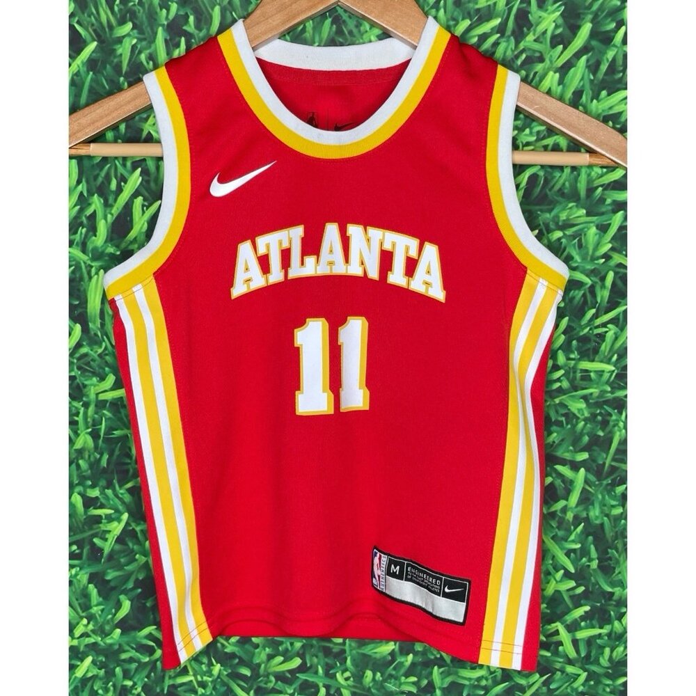 Atlanta Hawks Trae Young NBA Basketball Nike Red Boys Kids Medium Jersey